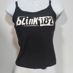 Blink 182 crop top Blink 182 tank top ribbed hand cropped Blink 182 shirt